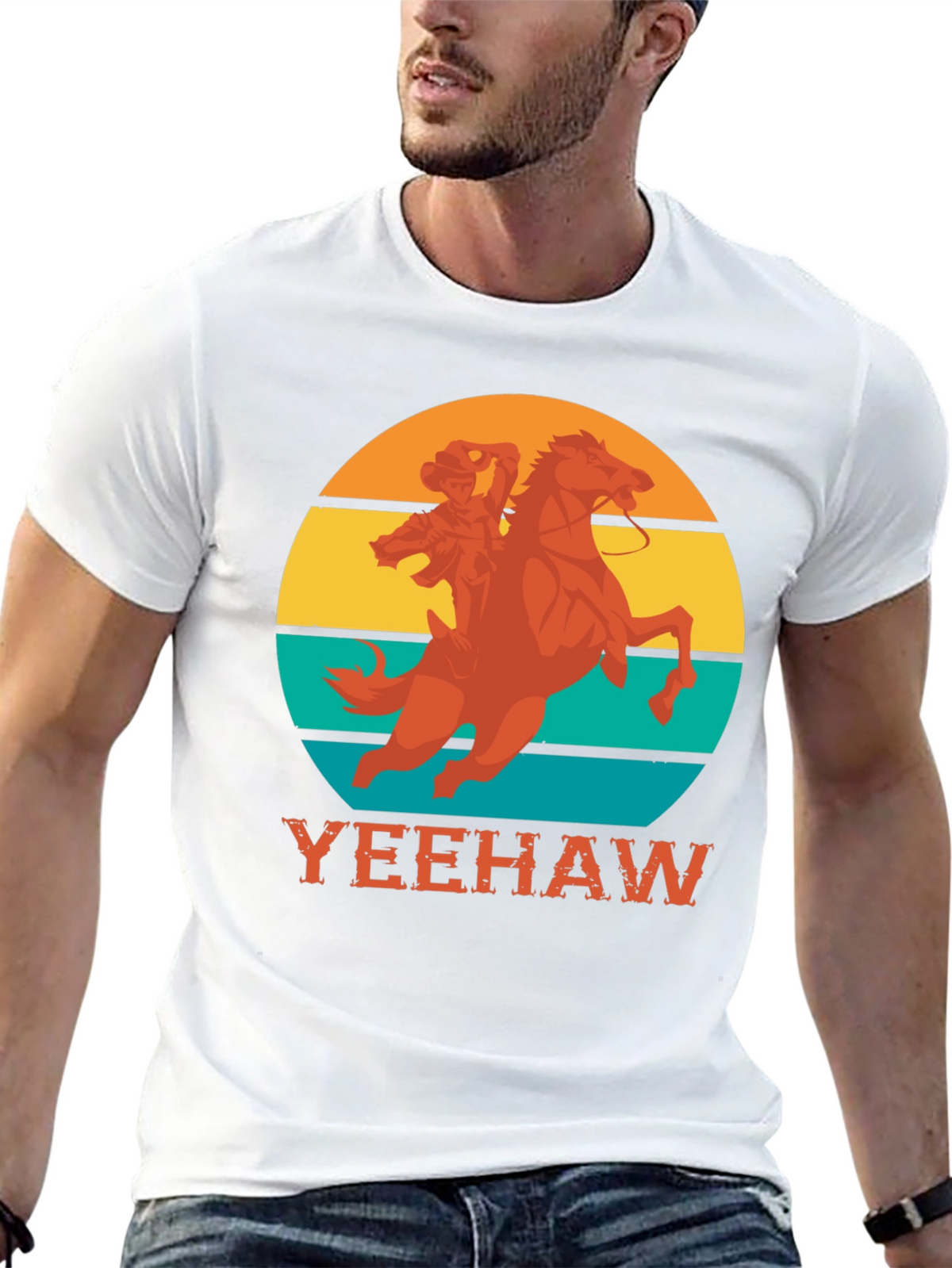 Yeehaw Cowboy Horse Graphic Tee