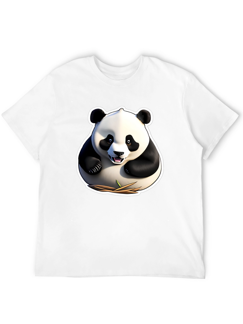 Panda Graphic Tee - Black Cotton Comfort Fit