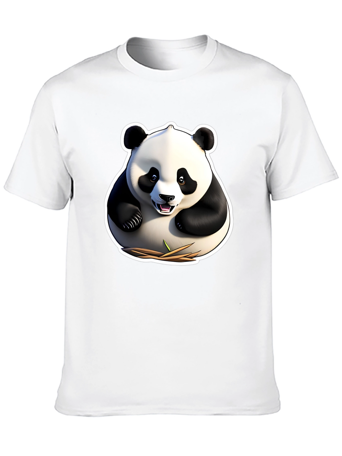Panda Graphic Tee - Black Cotton Comfort Fit