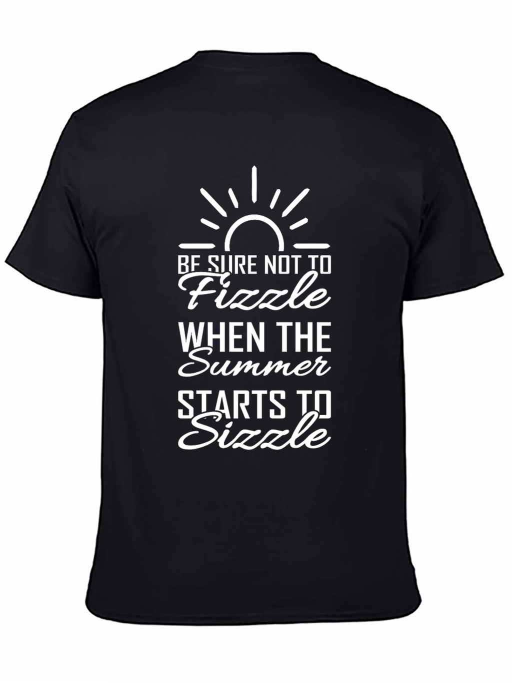 Summer Sizzle Graphic Tee - Black Short Sleeve