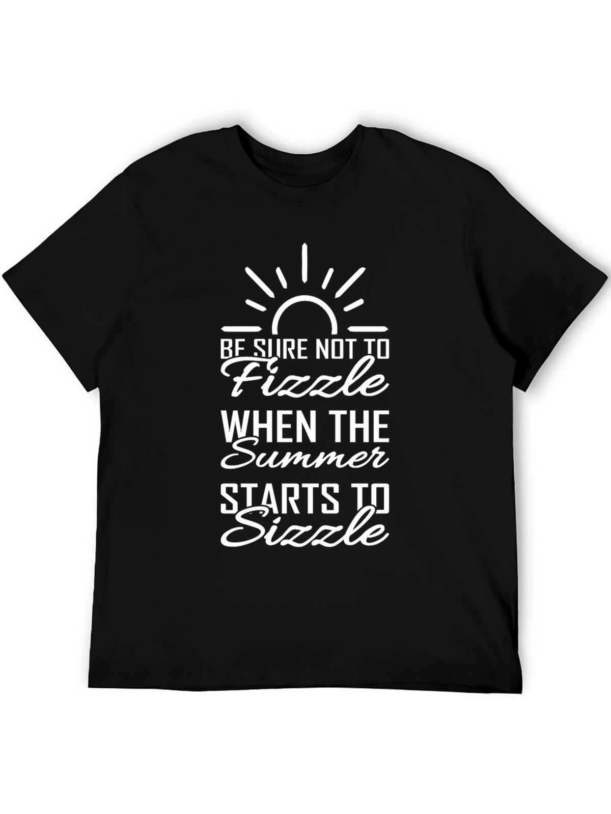 Summer Sizzle Graphic Tee - Black Short Sleeve