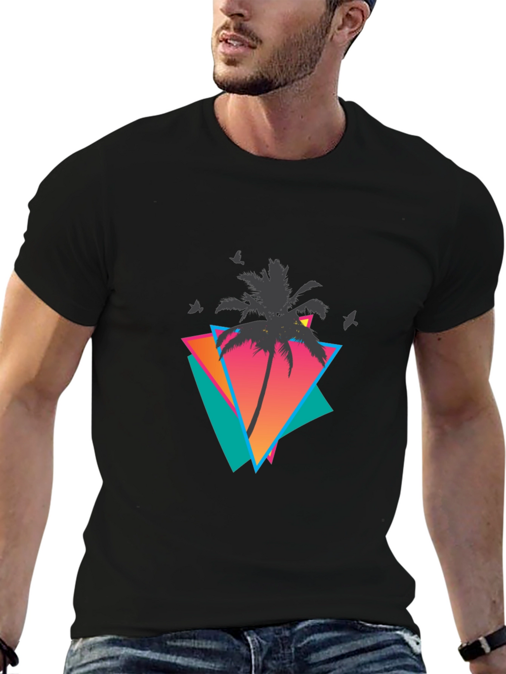 Retro Palm Tree Graphic Tee