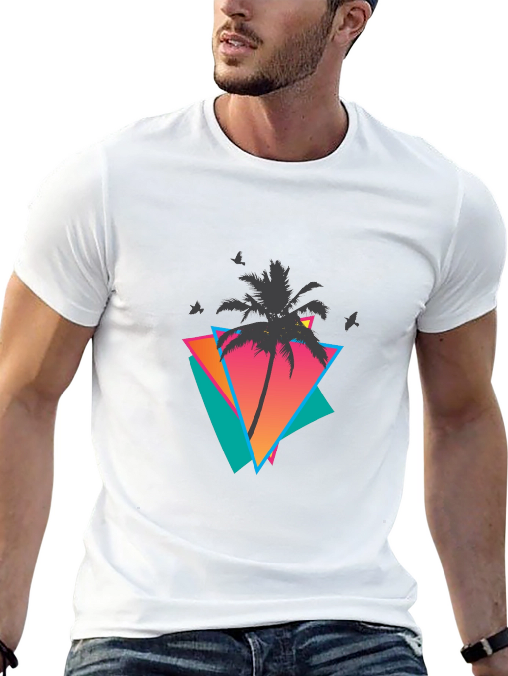Retro Palm Tree Graphic Tee