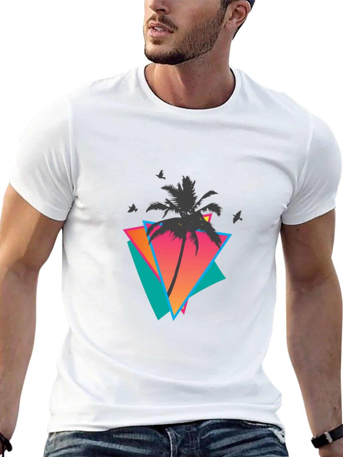 Retro Palm Tree Graphic Tee