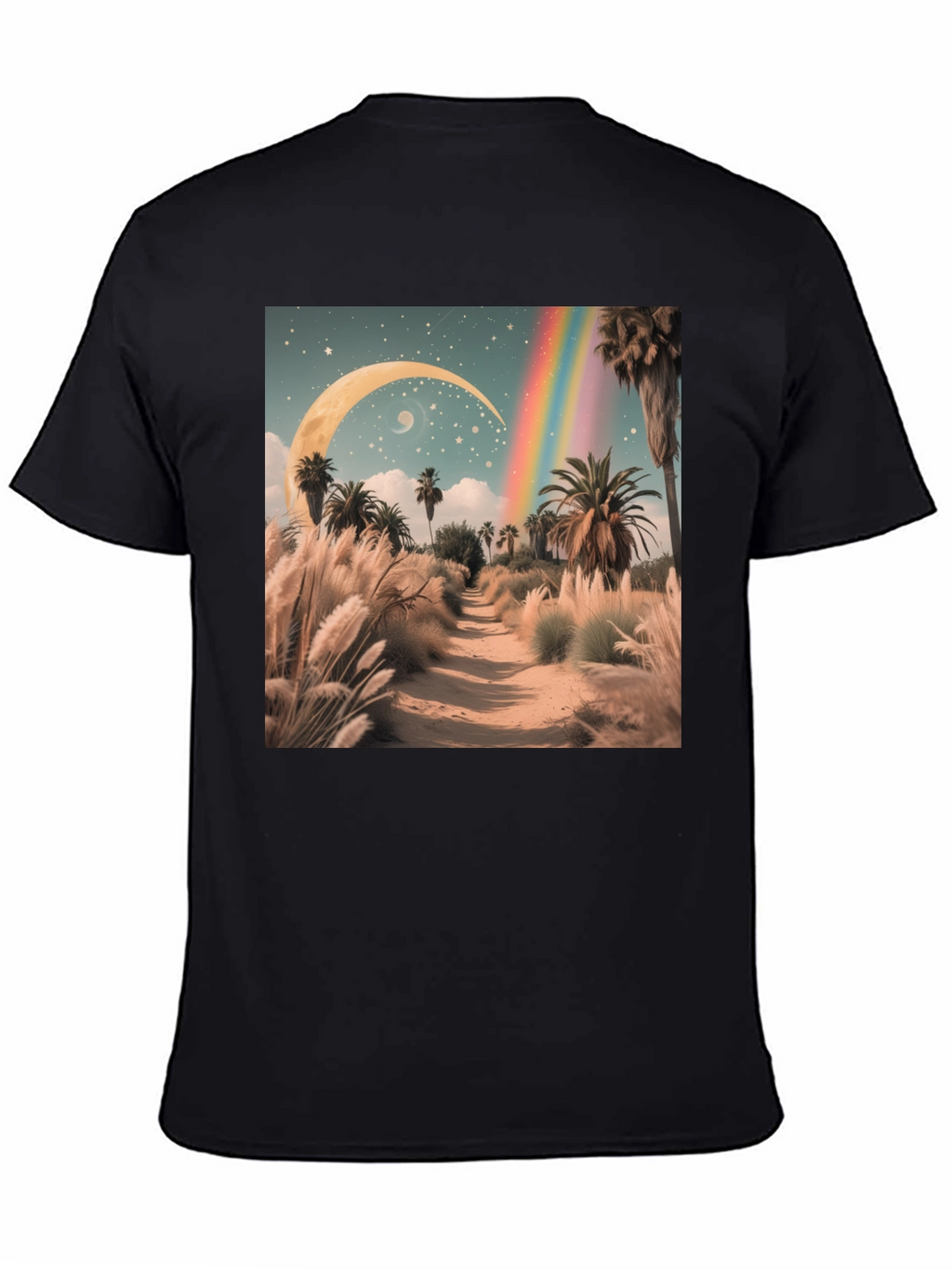 Surreal Desert Moon Rainbow T-Shirt