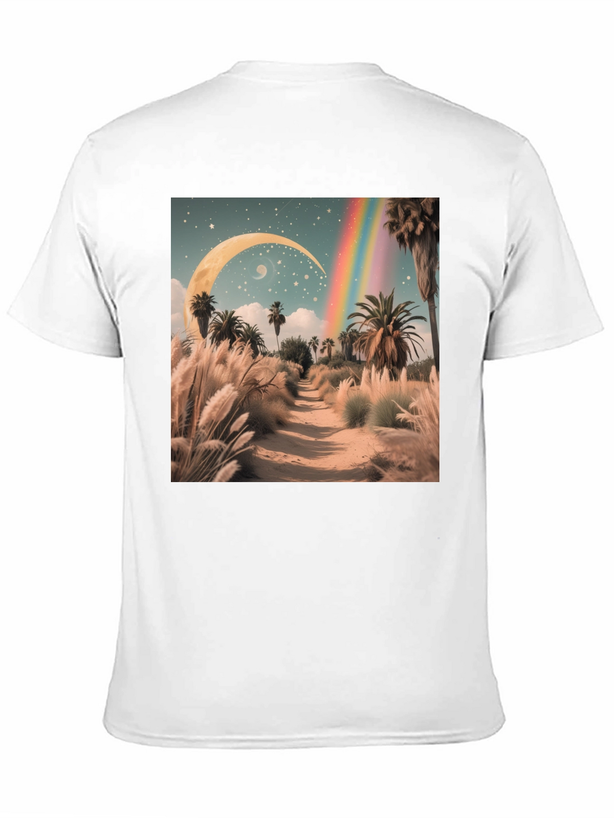 Surreal Desert Moon Rainbow T-Shirt