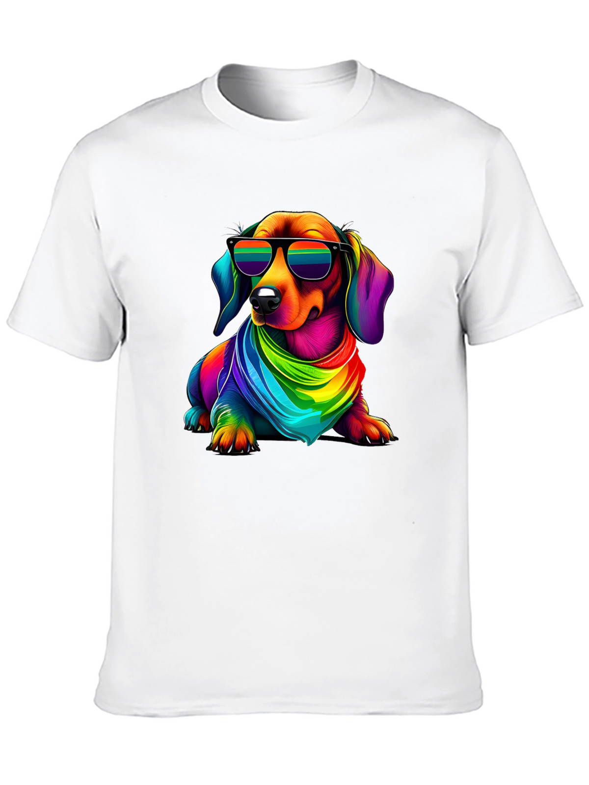 Cool Rainbow Dachshund T-Shirt