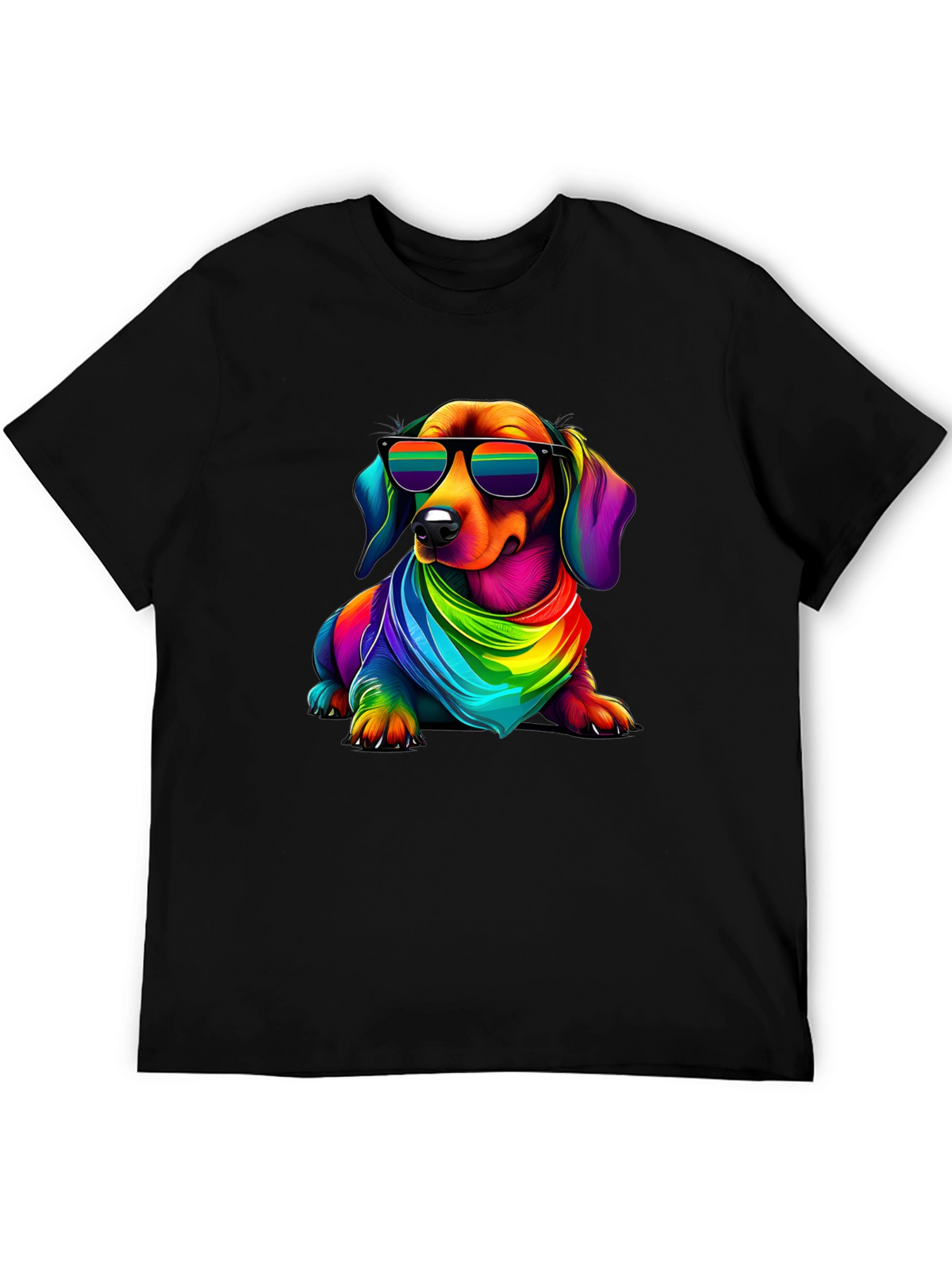 Cool Rainbow Dachshund T-Shirt