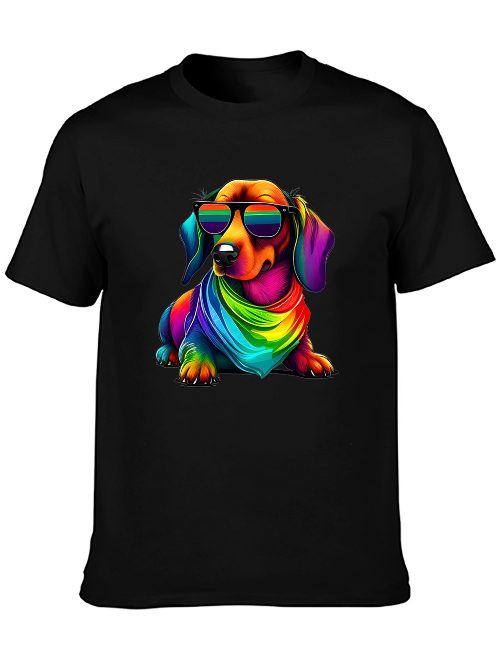 Cool Rainbow Dachshund T-Shirt