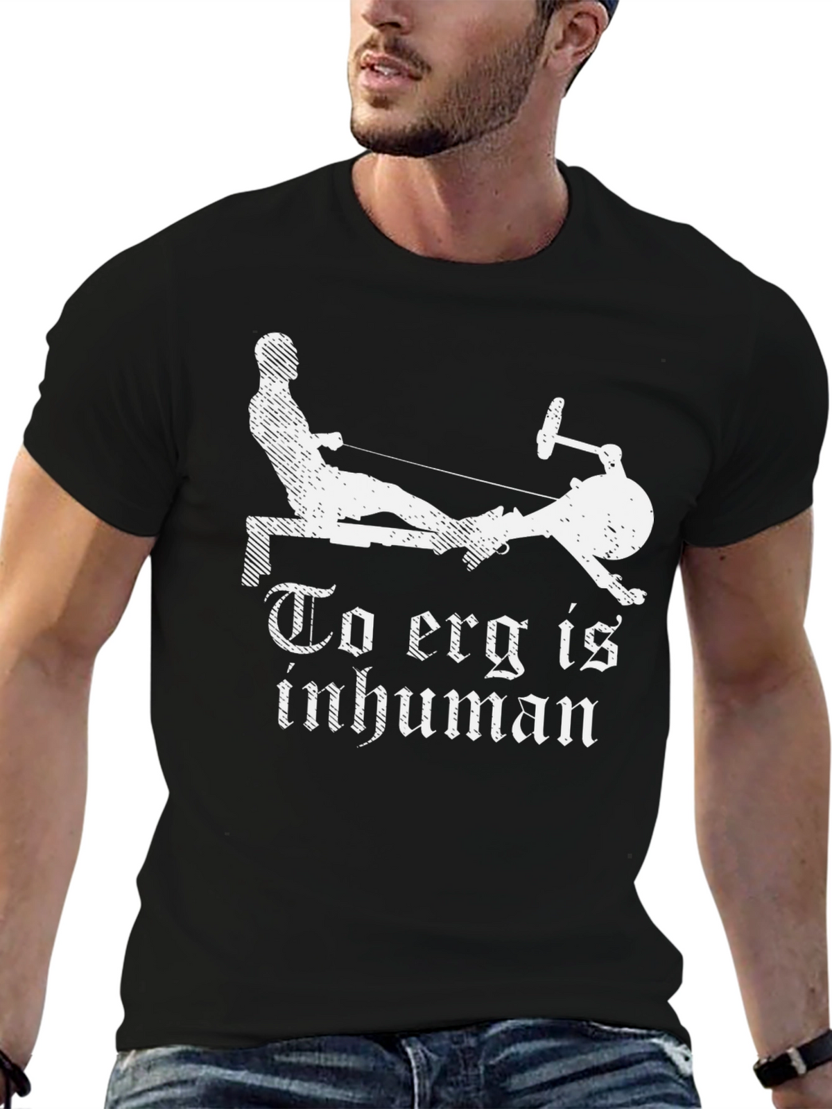 Erg is Inhuman T-Shirt - Rowing Workout Tee