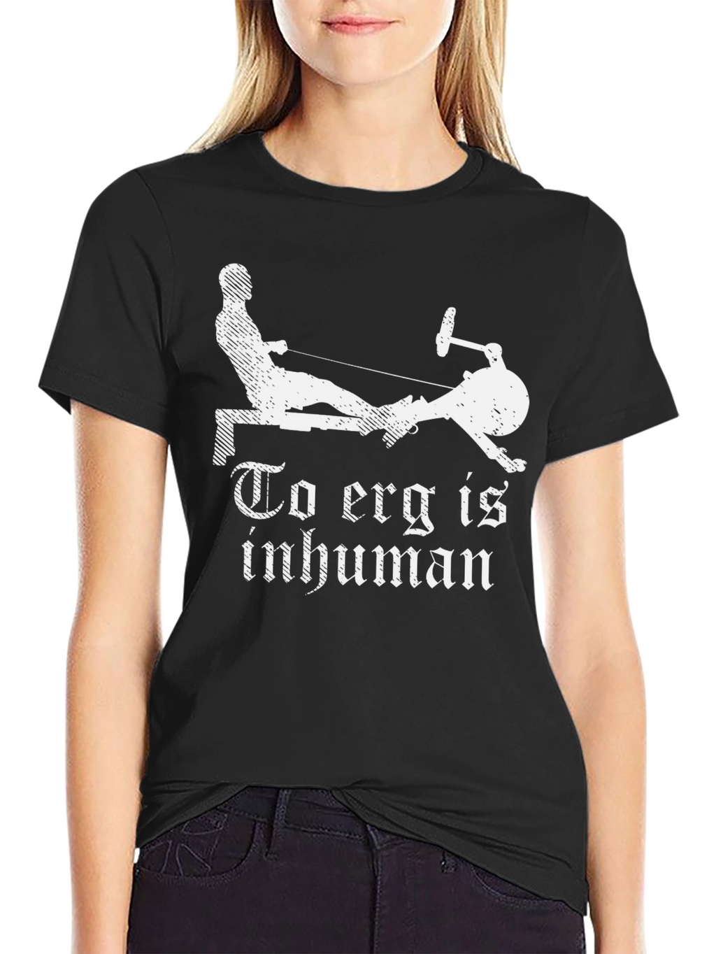 Erg is Inhuman T-Shirt - Rowing Workout Tee