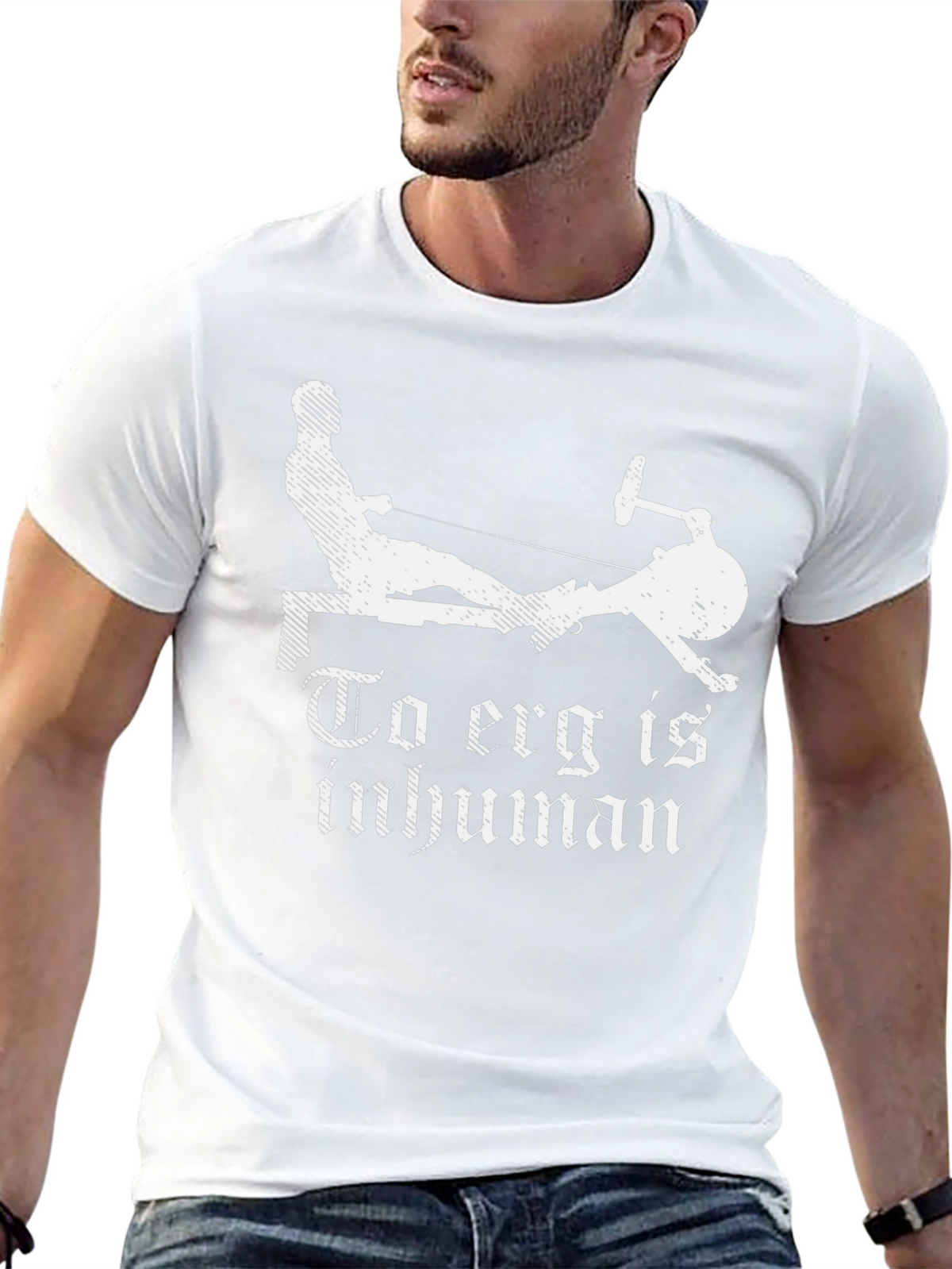 Erg is Inhuman T-Shirt - Rowing Workout Tee