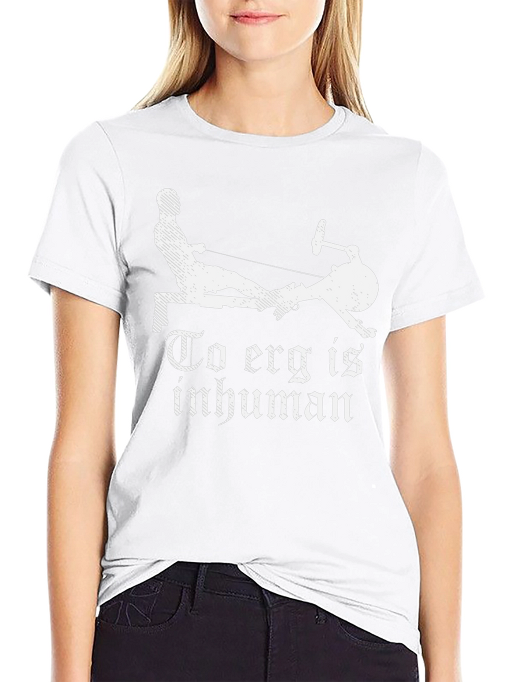 Erg is Inhuman T-Shirt - Rowing Workout Tee