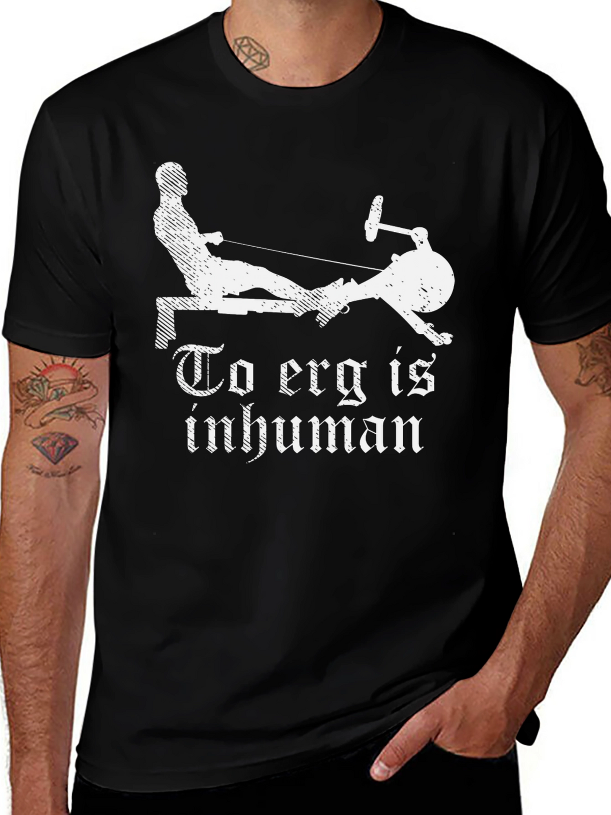 Erg is Inhuman T-Shirt - Rowing Workout Tee