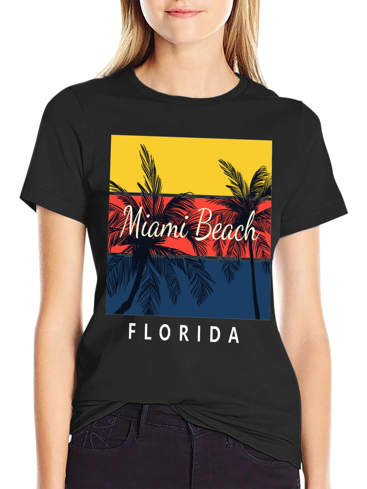 Miami Beach Florida Palm Tree T-Shirt