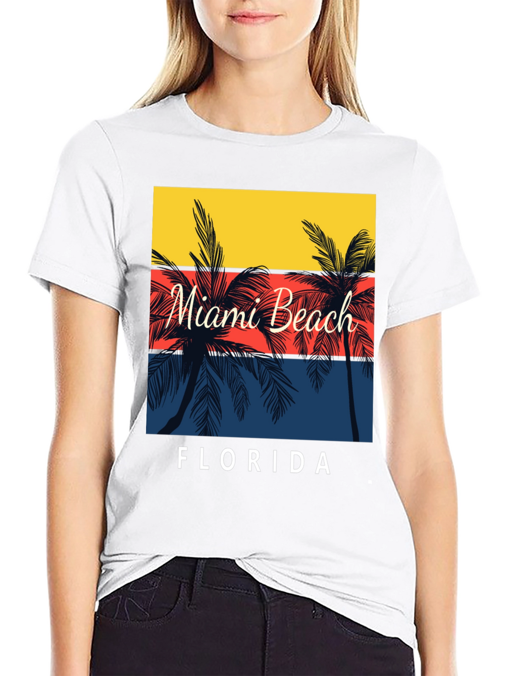 Miami Beach Florida Palm Tree T-Shirt