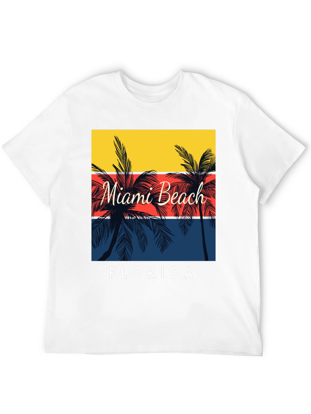Miami Beach Florida Palm Tree T-Shirt