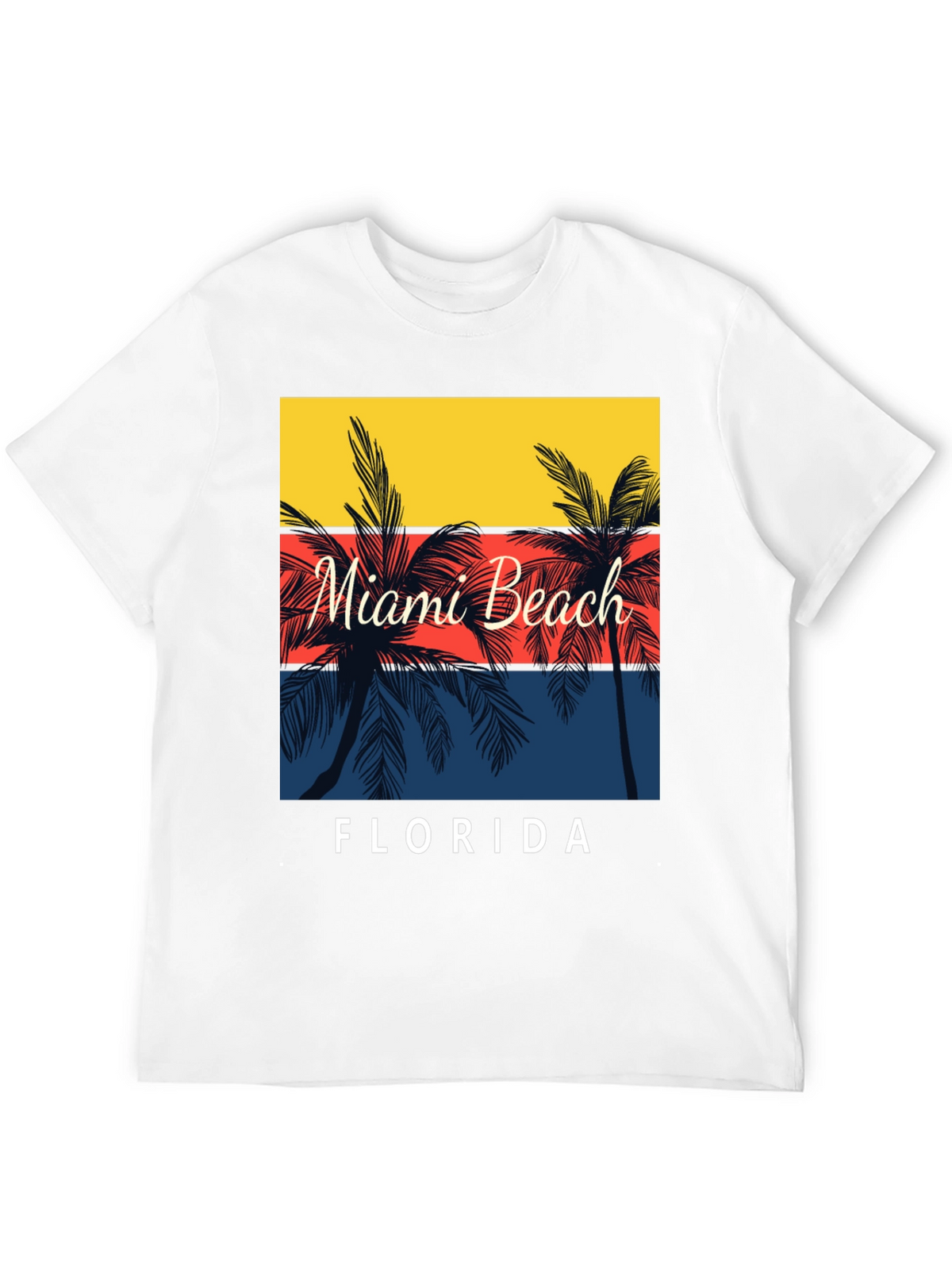 Miami Beach Florida Palm Tree T-Shirt