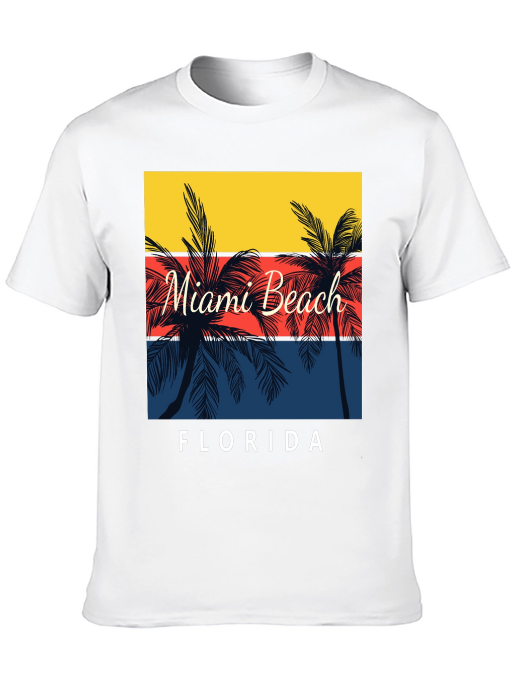 Miami Beach Florida Palm Tree T-Shirt