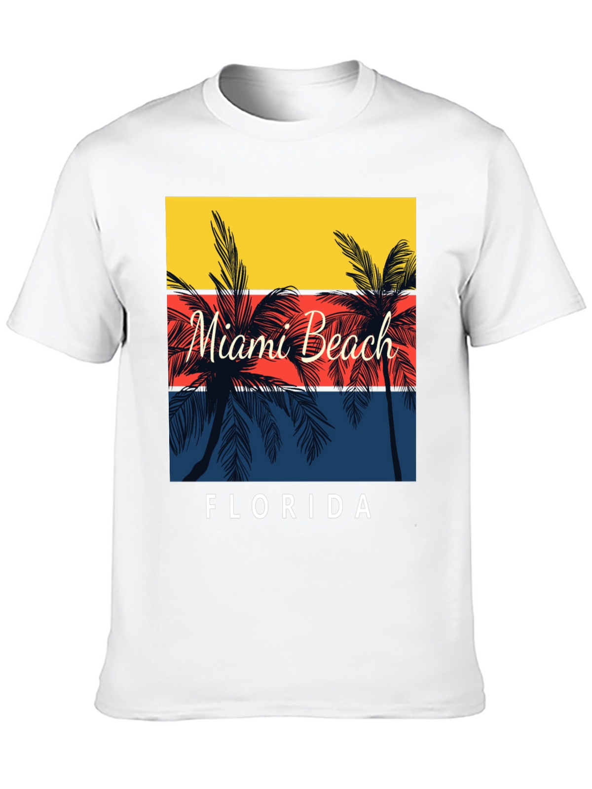 Miami Beach Florida Palm Tree T-Shirt