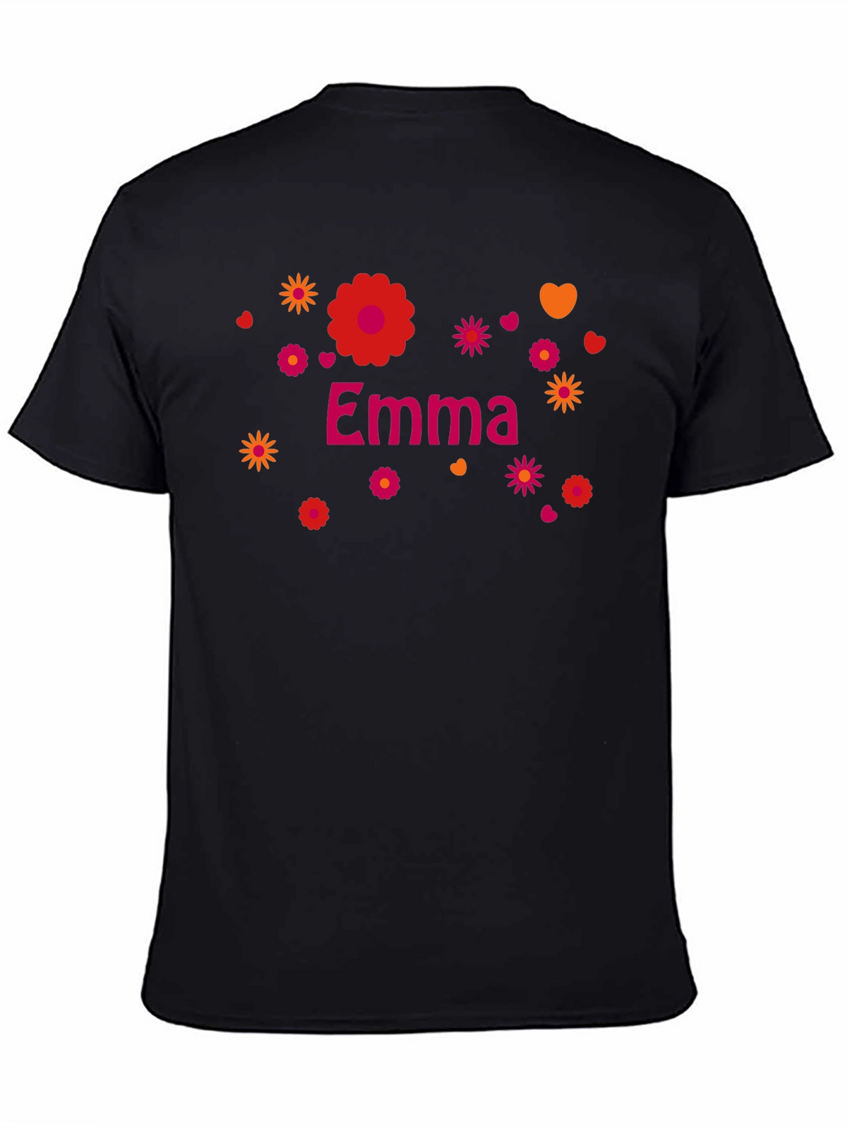 Emma Floral Graphic Tee - Custom Name Shirt