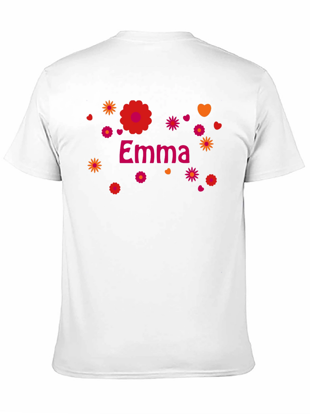 Emma Floral Graphic Tee - Custom Name Shirt