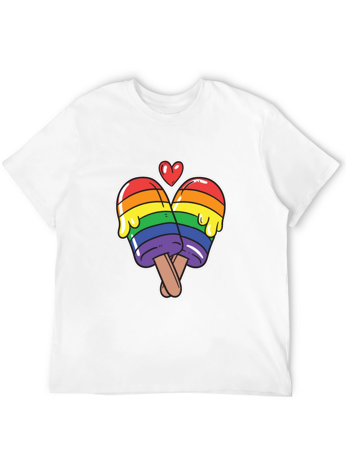 LGBT Pride Popsicle Heart Tee
