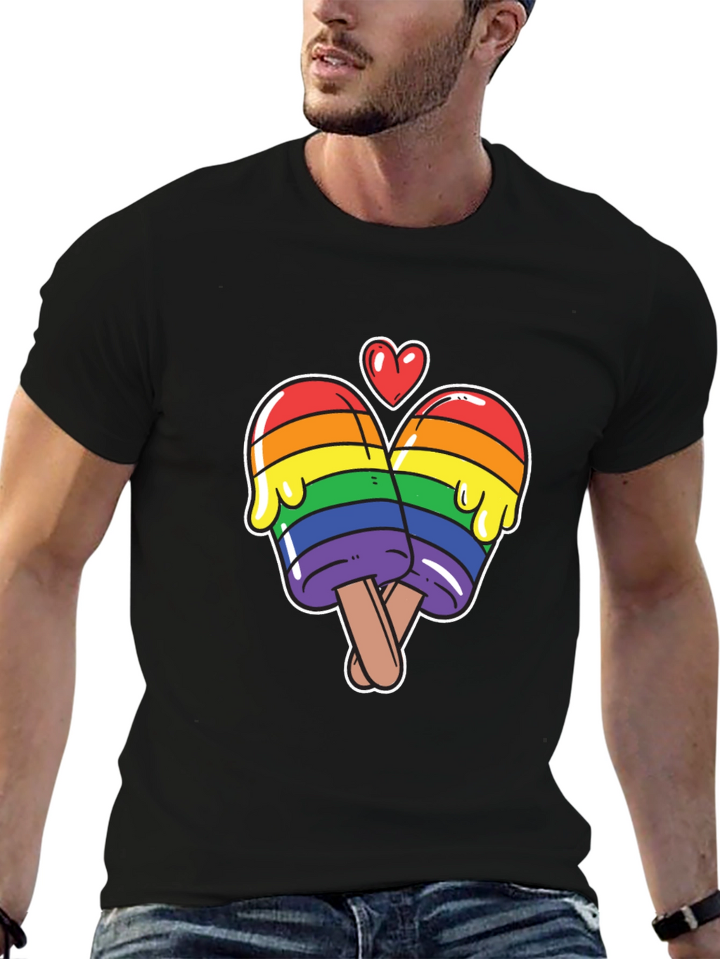 LGBT Pride Popsicle Heart Tee