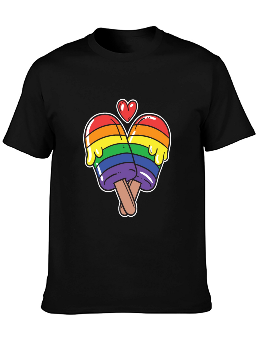 LGBT Pride Popsicle Heart Tee