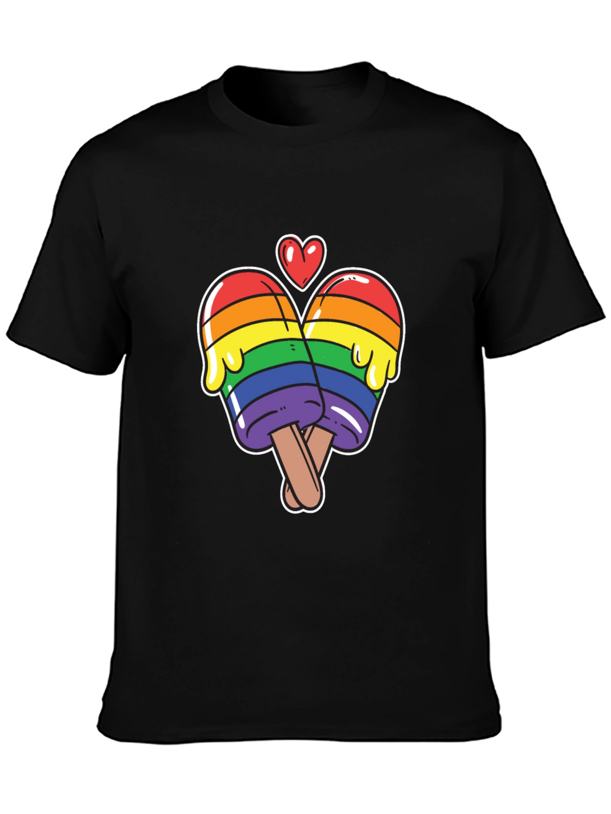 LGBT Pride Popsicle Heart Tee