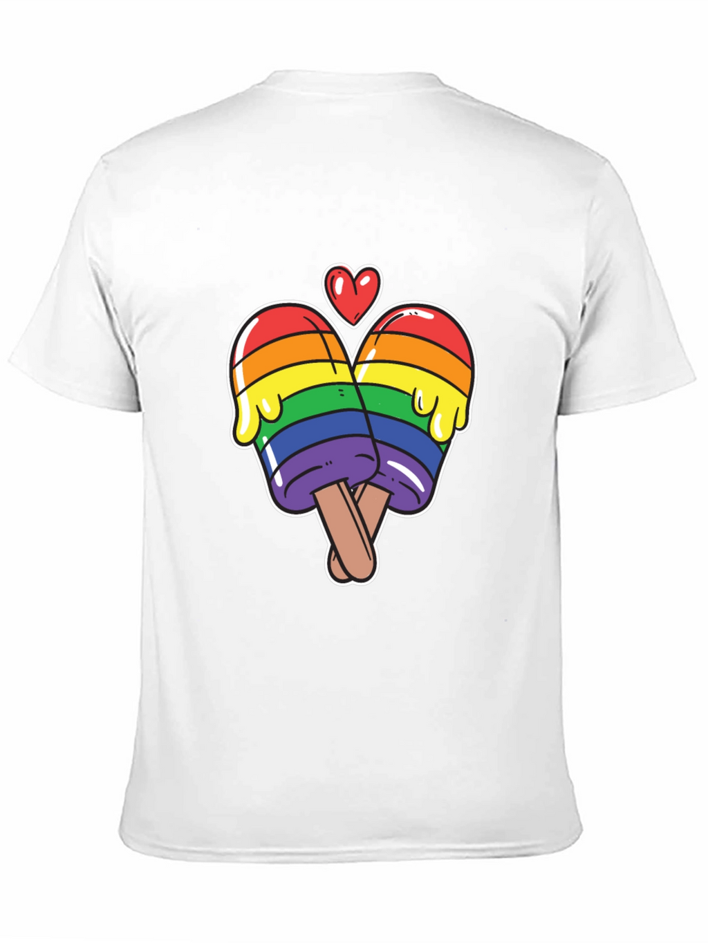 LGBT Pride Popsicle Heart Tee