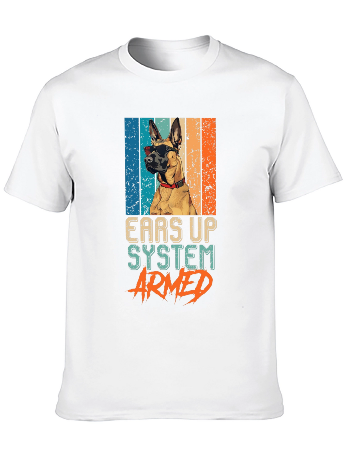 Ears Up System Armed Dog T-Shirt