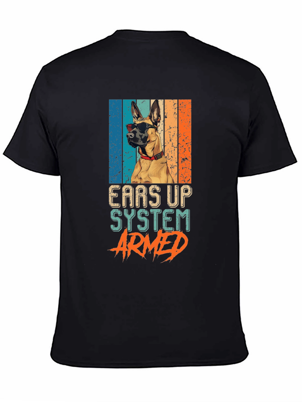 Ears Up System Armed Dog T-Shirt
