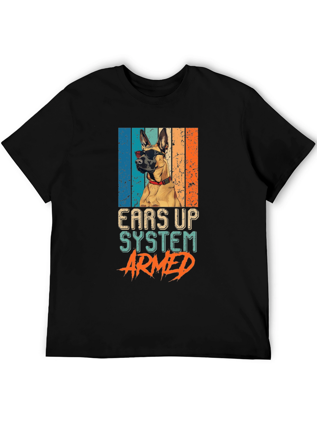 Ears Up System Armed Dog T-Shirt