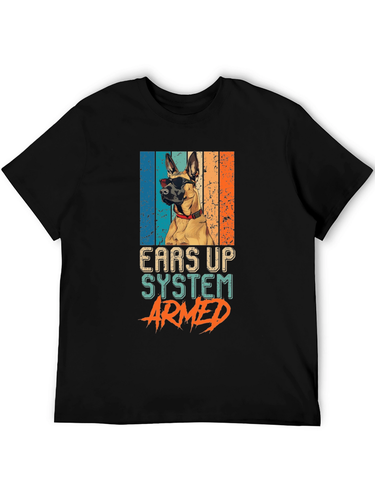 Ears Up System Armed Dog T-Shirt