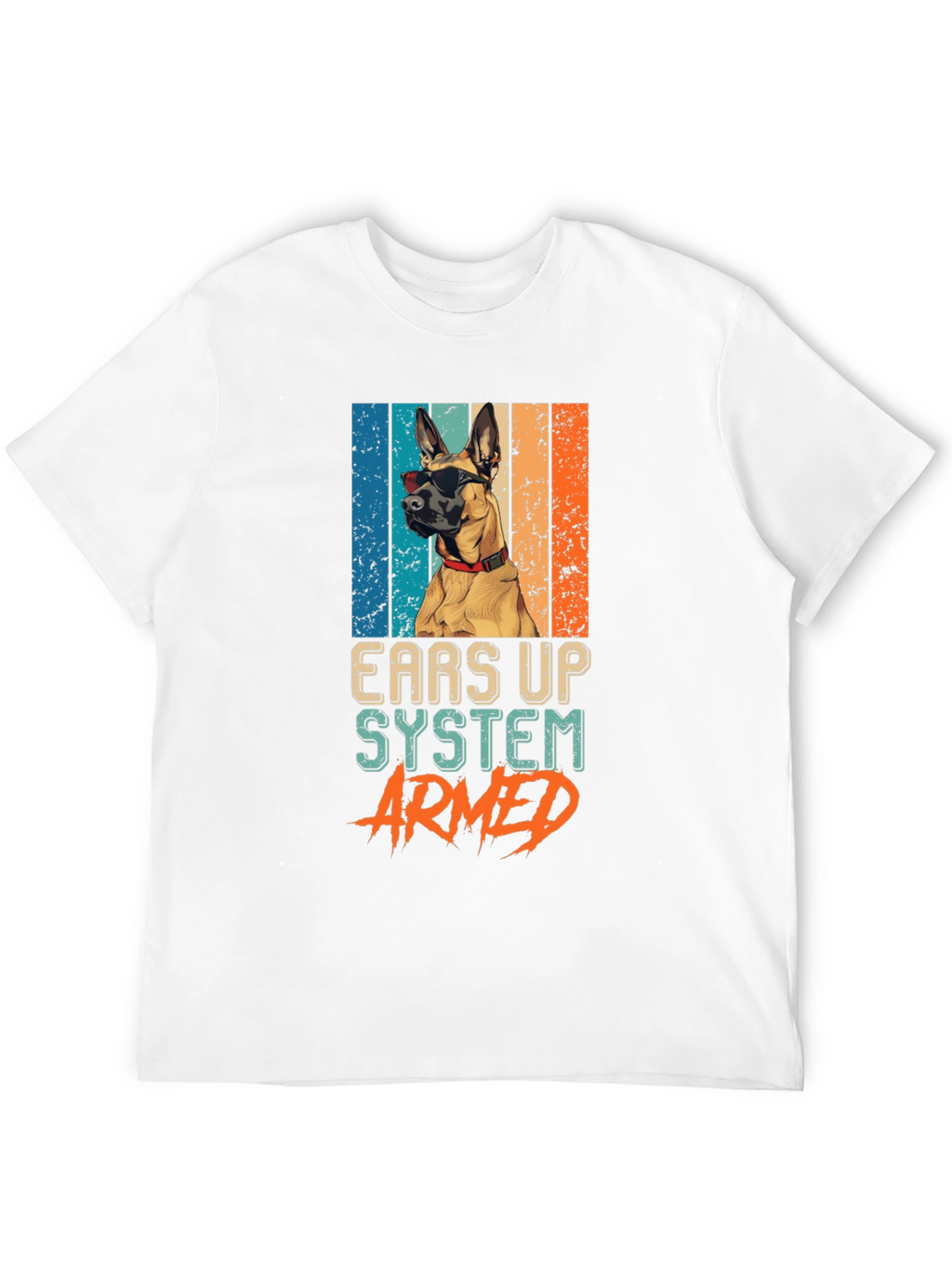 Ears Up System Armed Dog T-Shirt