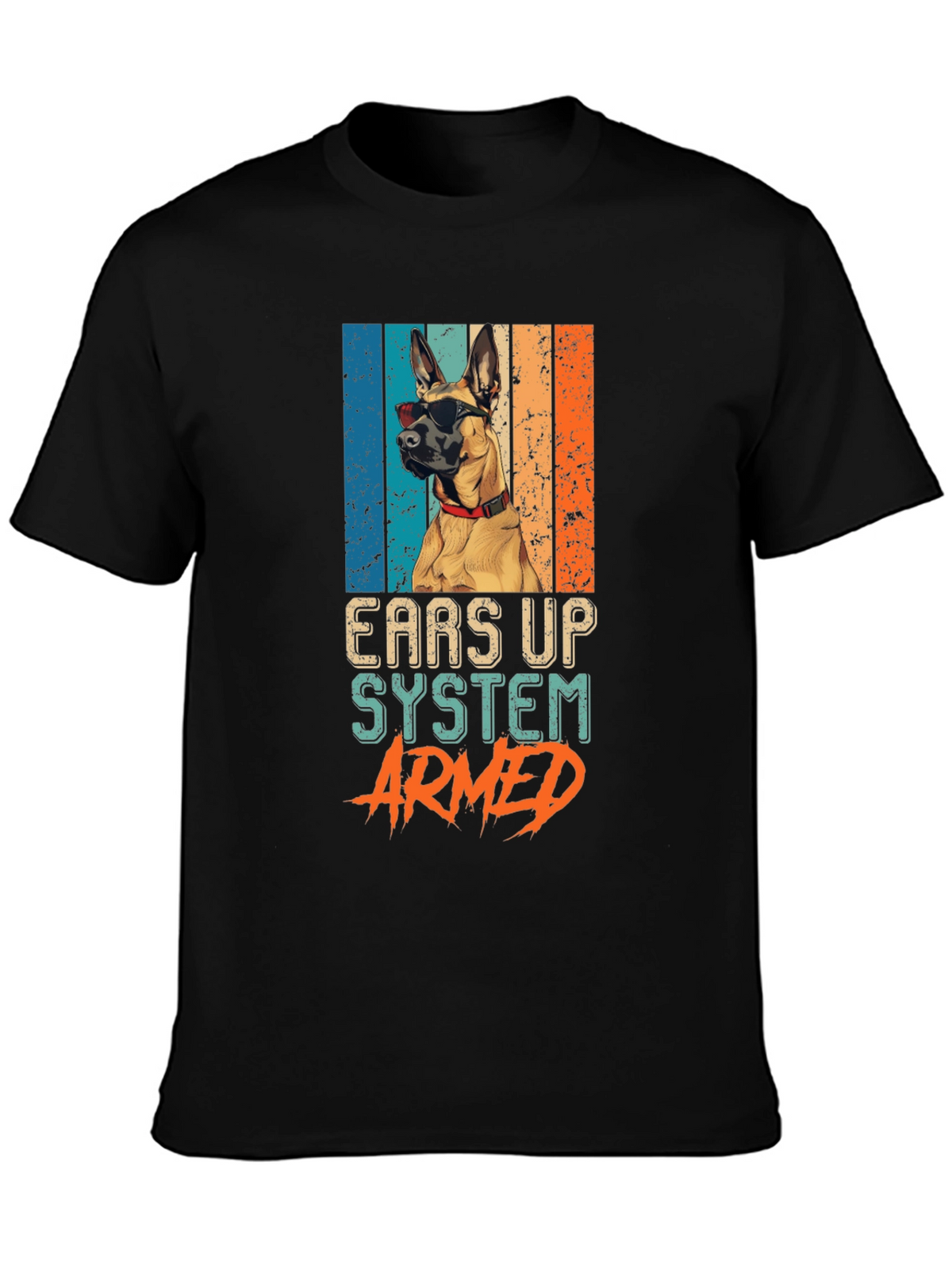 Ears Up System Armed Dog T-Shirt