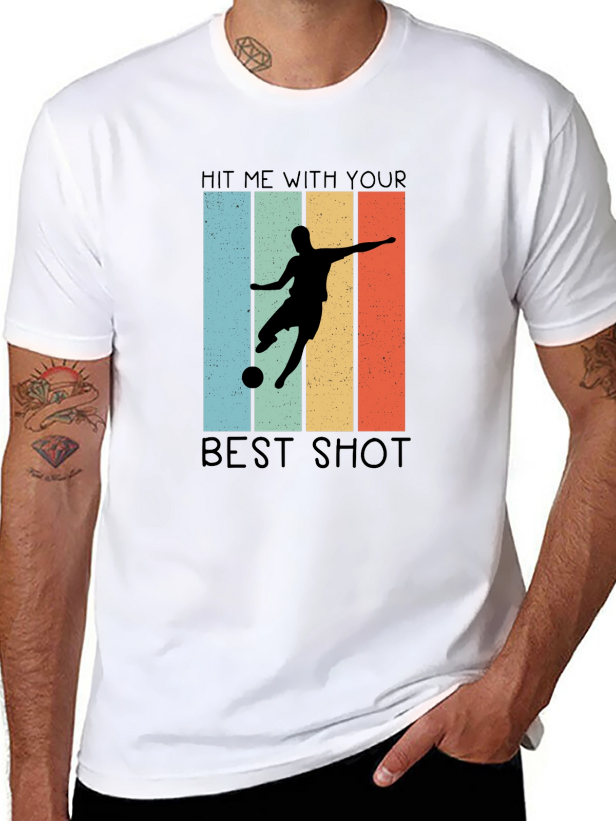 Hit Me With Your Best Shot T-Shirt Soccer Design