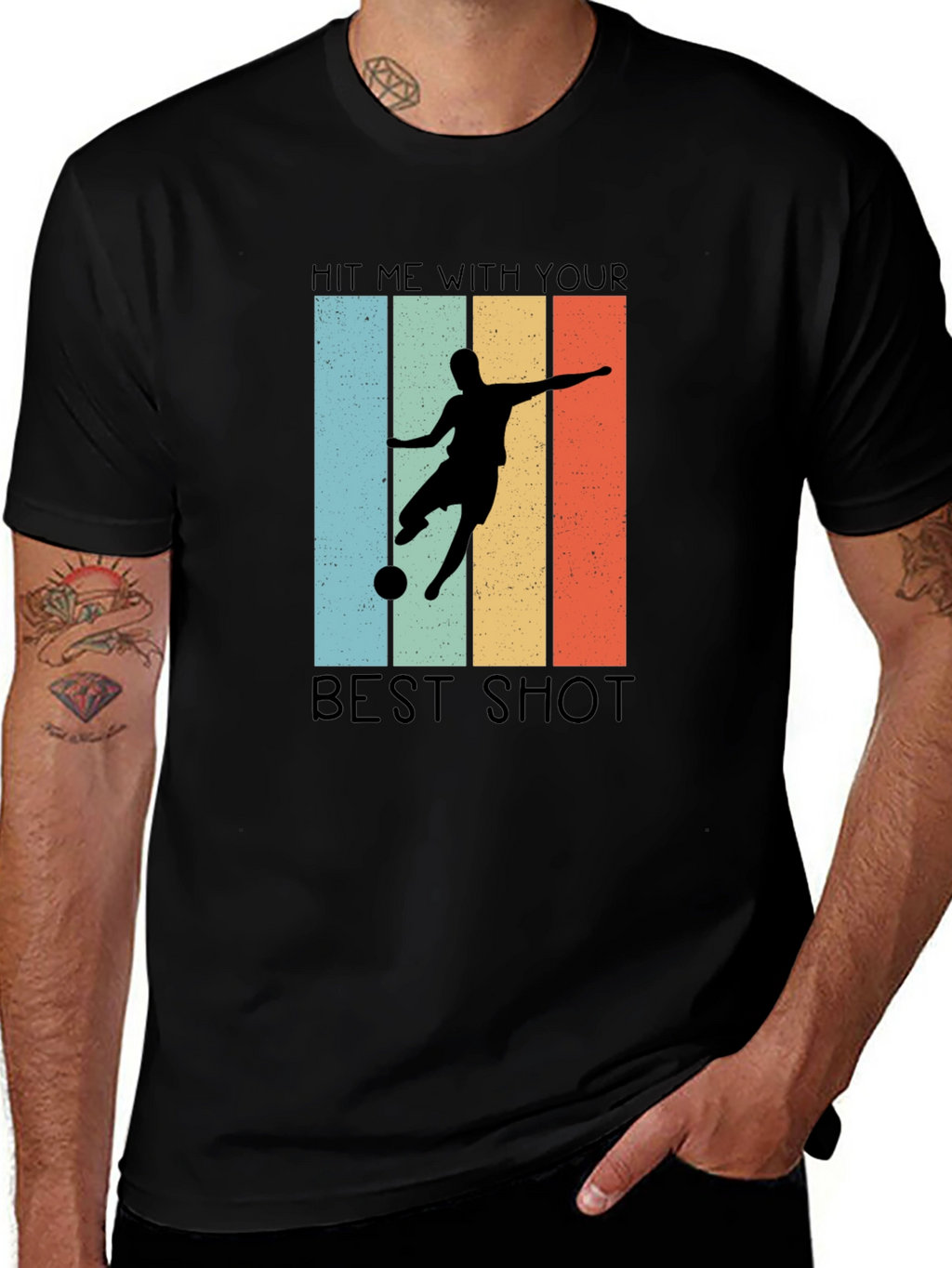 Hit Me With Your Best Shot T-Shirt Soccer Design