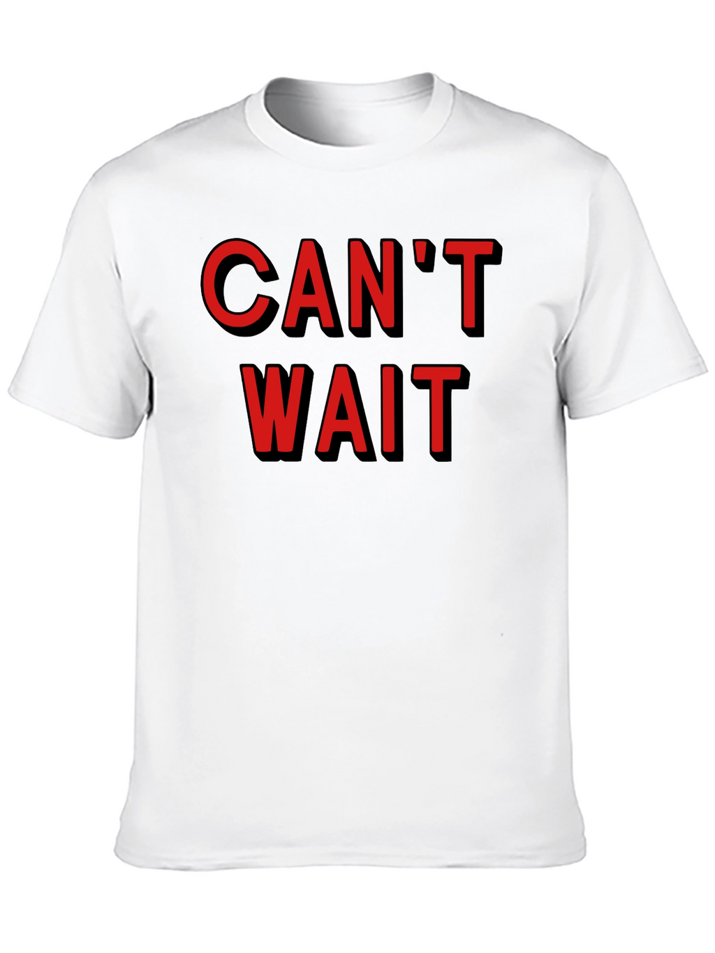 Cant Wait Graphic Tee - Stylish Black Cotton T-Shirt