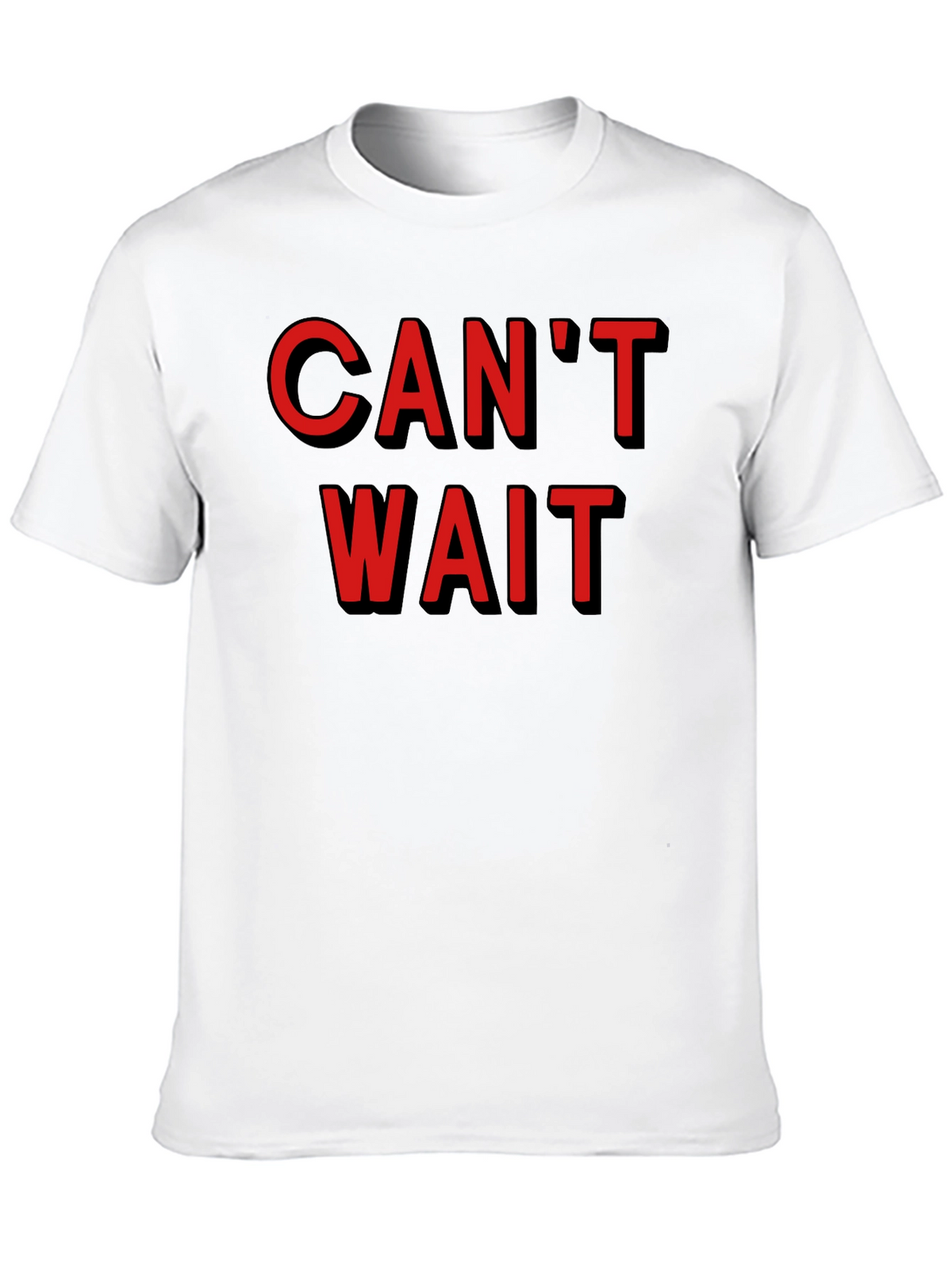 Cant Wait Graphic Tee - Stylish Black Cotton T-Shirt