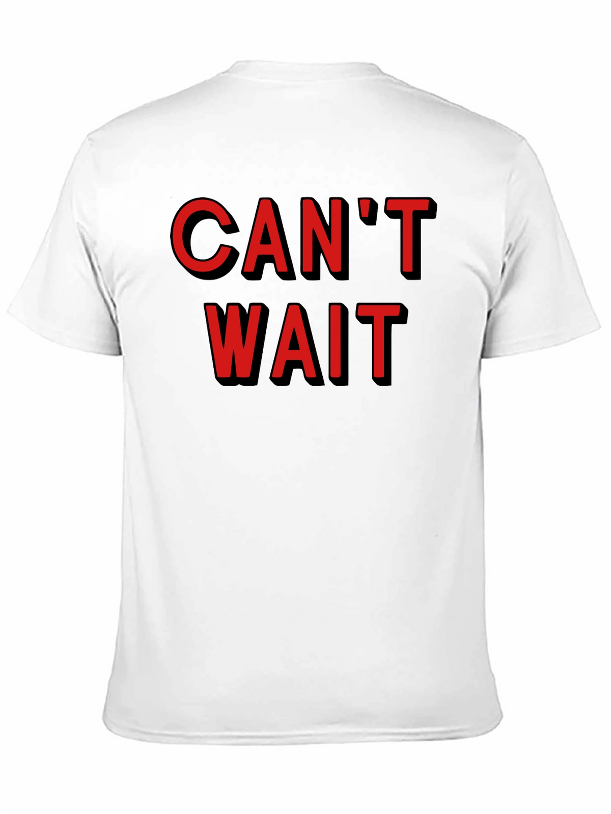 Cant Wait Graphic Tee - Stylish Black Cotton T-Shirt