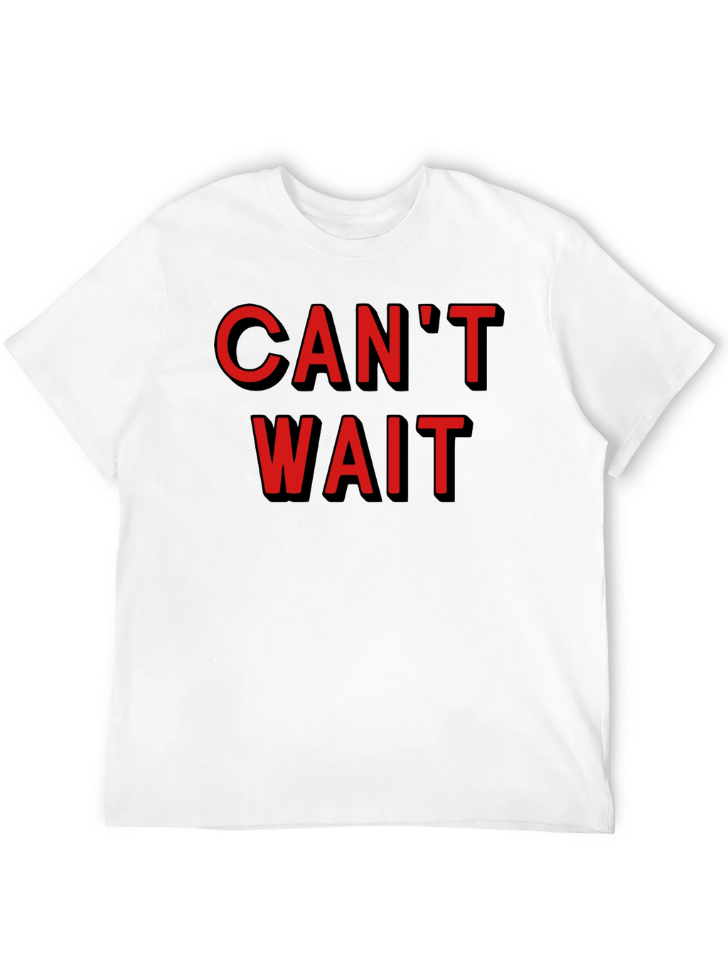 Cant Wait Graphic Tee - Stylish Black Cotton T-Shirt