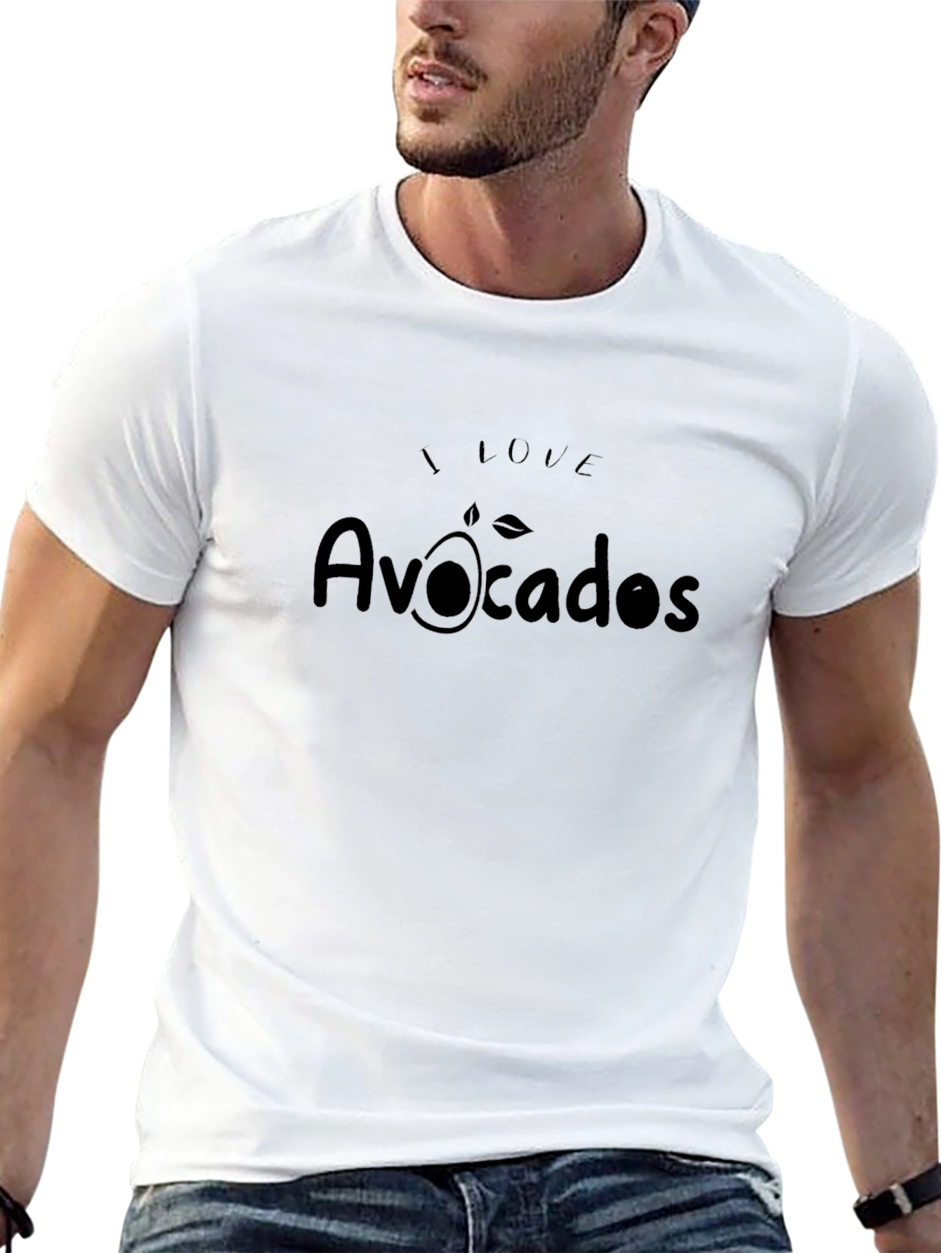 I Love Avocados Black Graphic Tee