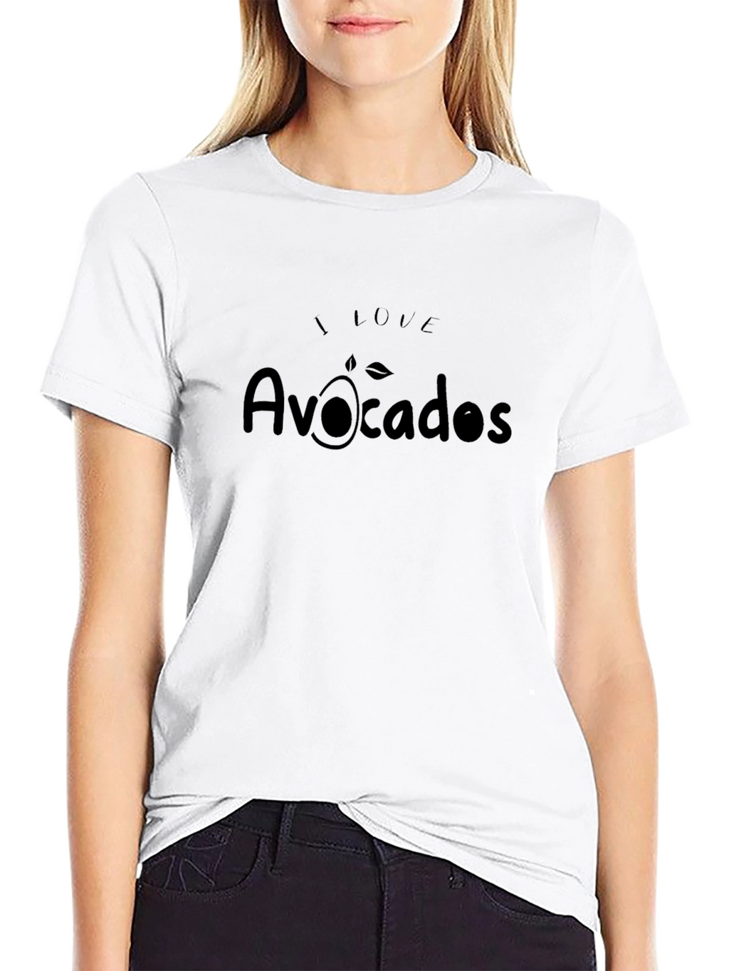 I Love Avocados Black Graphic Tee