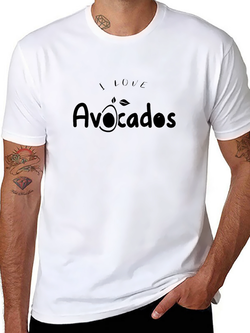 I Love Avocados Black Graphic Tee
