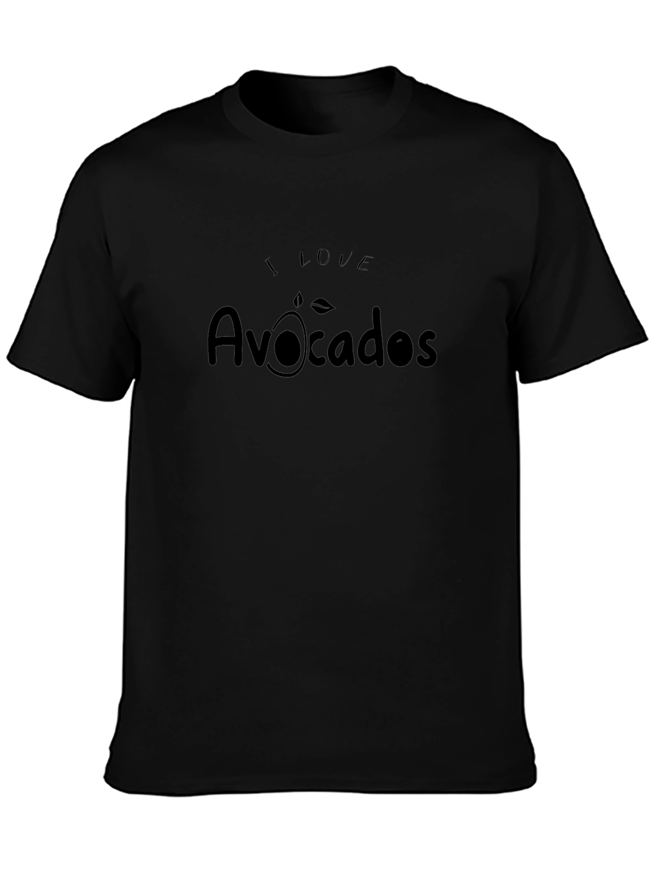 I Love Avocados Black Graphic Tee