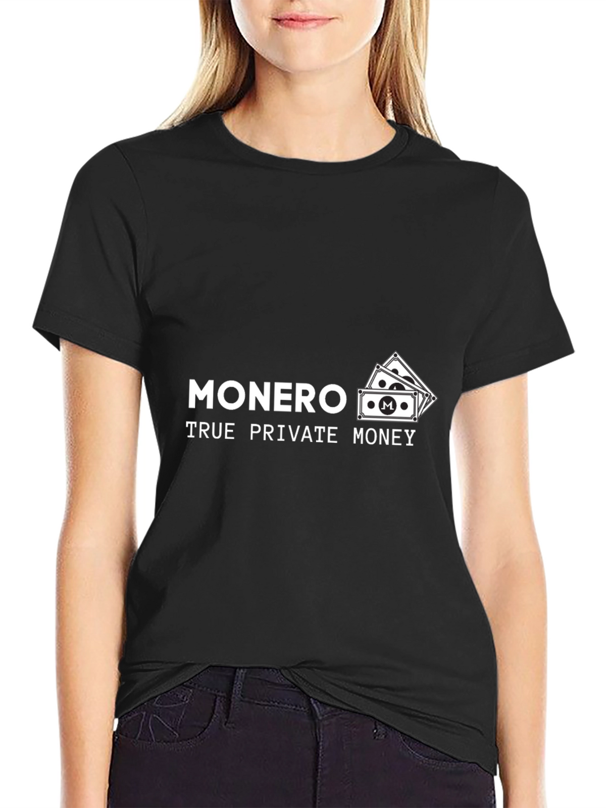 Monero True Private Money Black T-Shirt