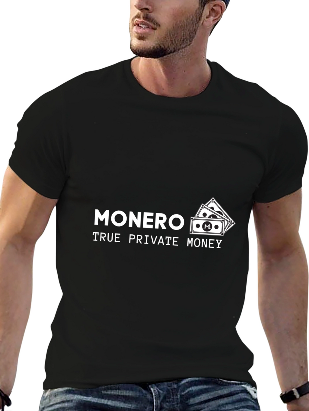 Monero True Private Money Black T-Shirt