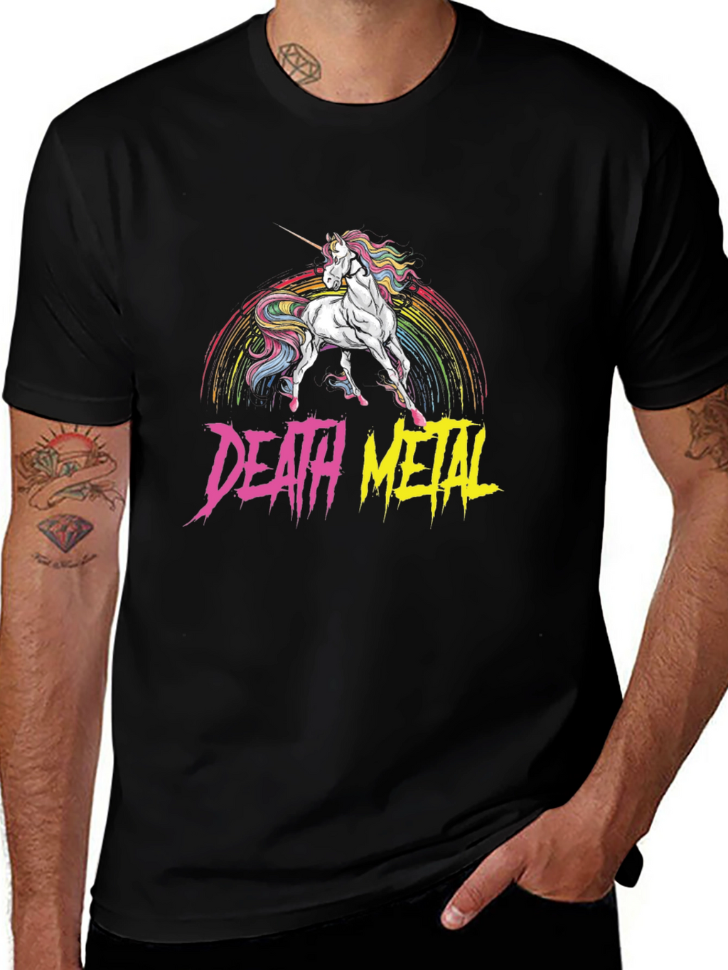 Death Metal Unicorn Black T-Shirt
